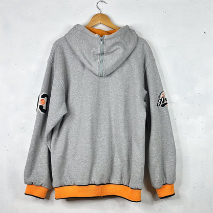 And1 Grey Basketball Hoodie Orange Lined (XXL)