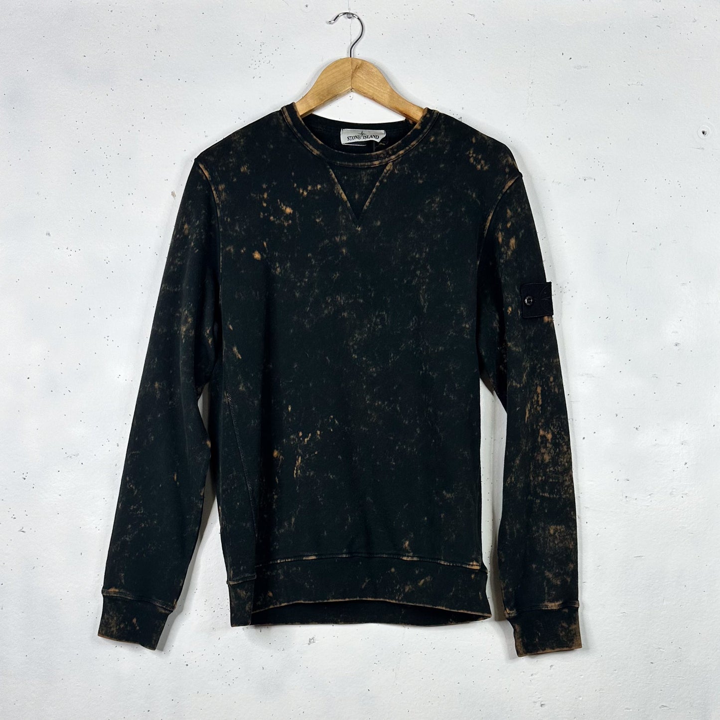 Stone Island OVD Acid Wash Black Sweatshirt / Crewneck New (M)