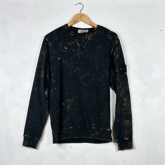 Stone Island OVD Acid Wash Black Sweatshirt / Crewneck New (M)