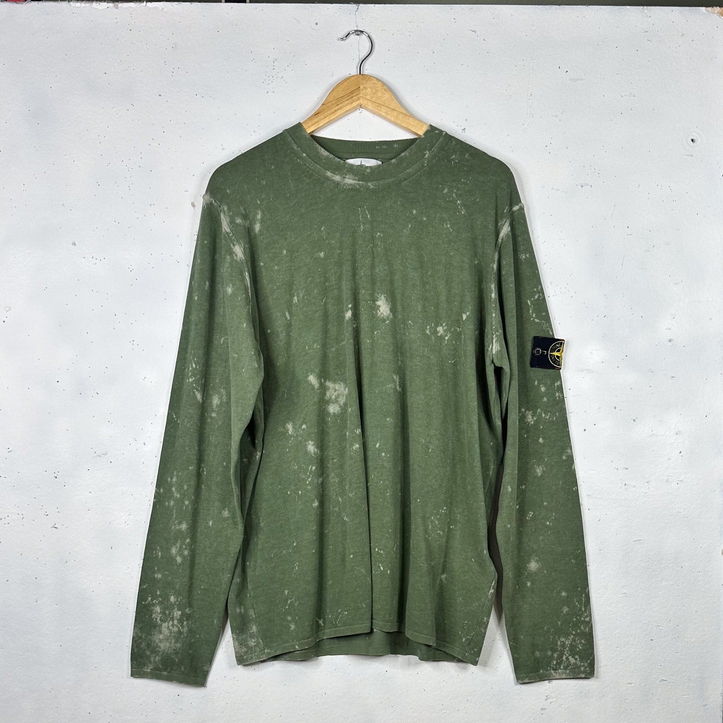 Stone Island OVD Acid Wash Green Thin Sweatshirt / Crewneck New (XXL)