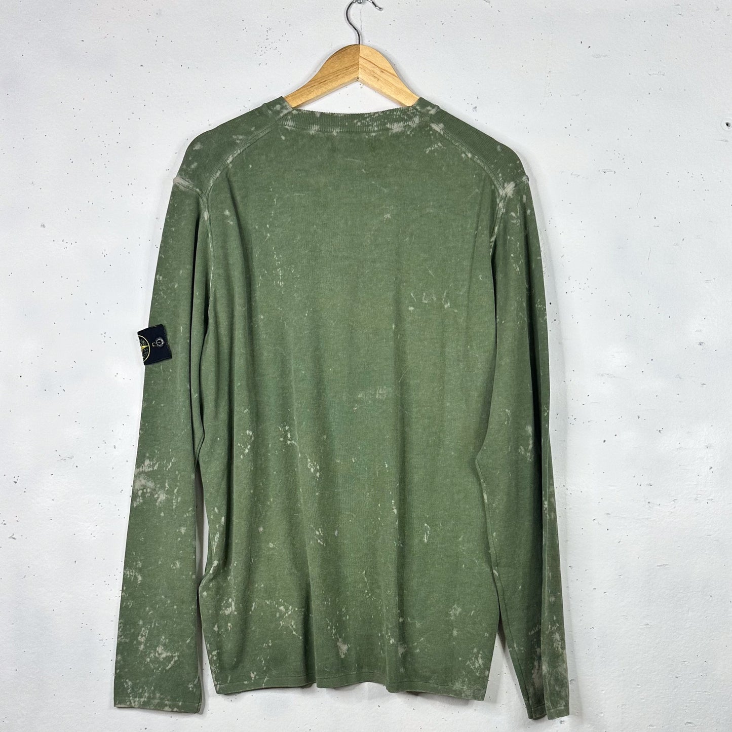 Stone Island OVD Acid Wash Green Thin Sweatshirt / Crewneck New (XXL)