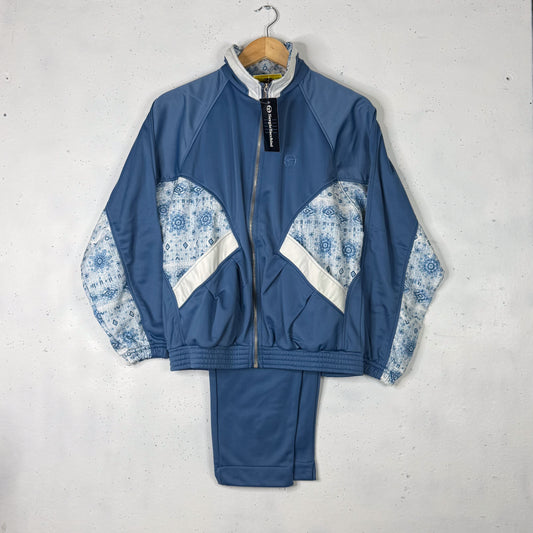 90's SAMPLE Sergio Tacchini Light Blue Track Jacket Made In Italy (Women's S)