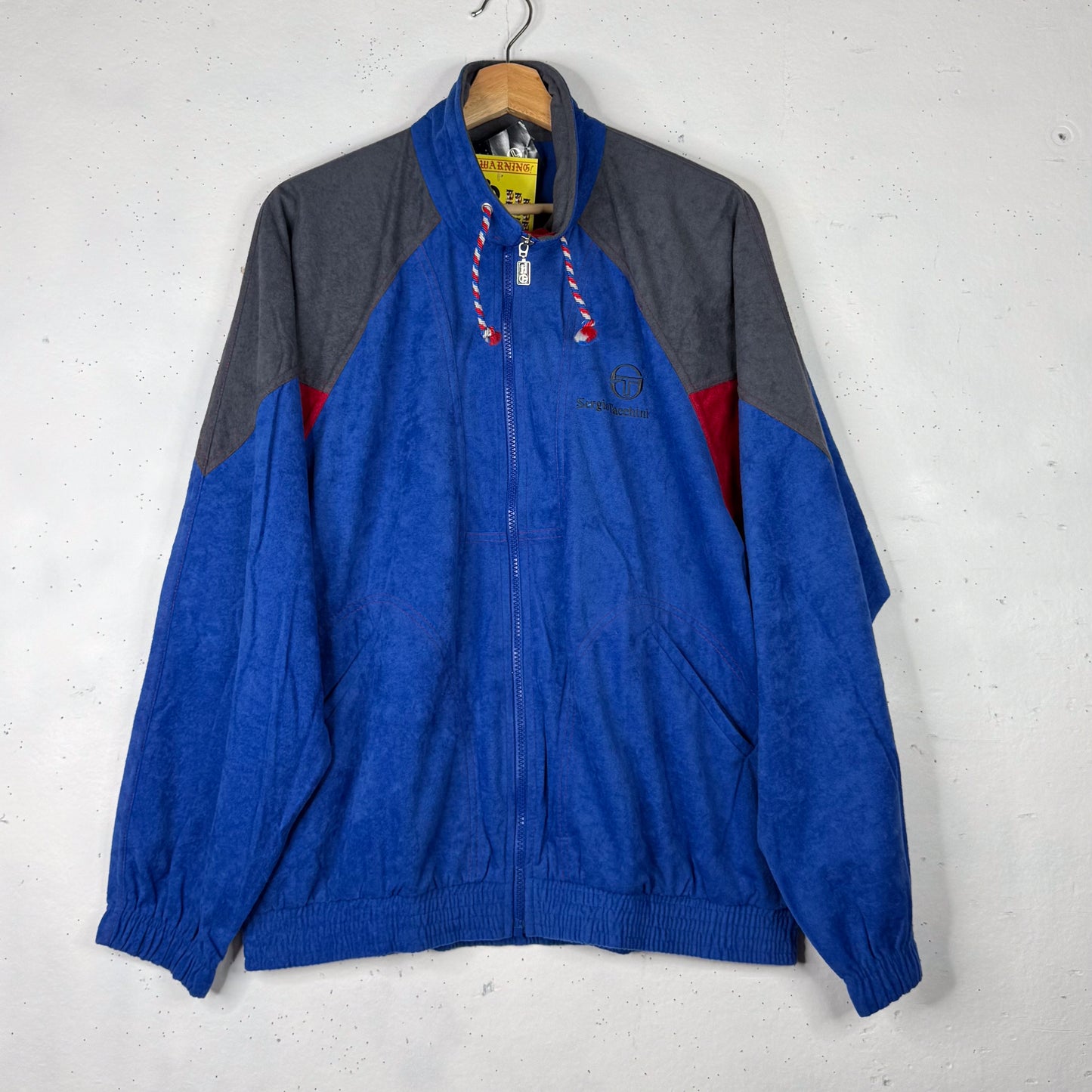 90's SAMPLE Sergio Tacchini Blue/Red Track Jacket New (M)