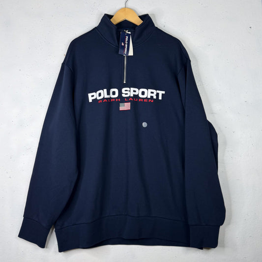 Ralph Lauren Polo Sport Navy 1/4 Zip Jacket New (XXL)