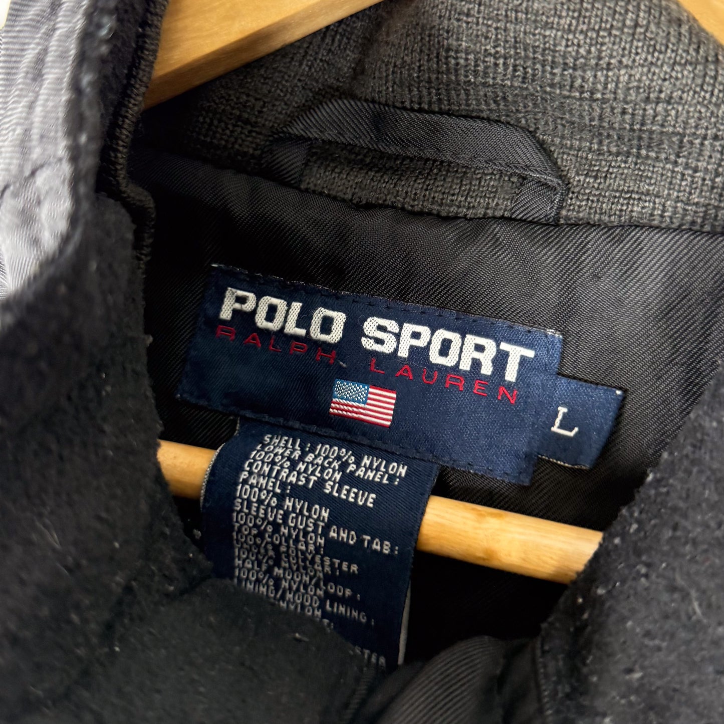 Ralph Lauren Polo Sport Black Nylon Technical Jacket (L)