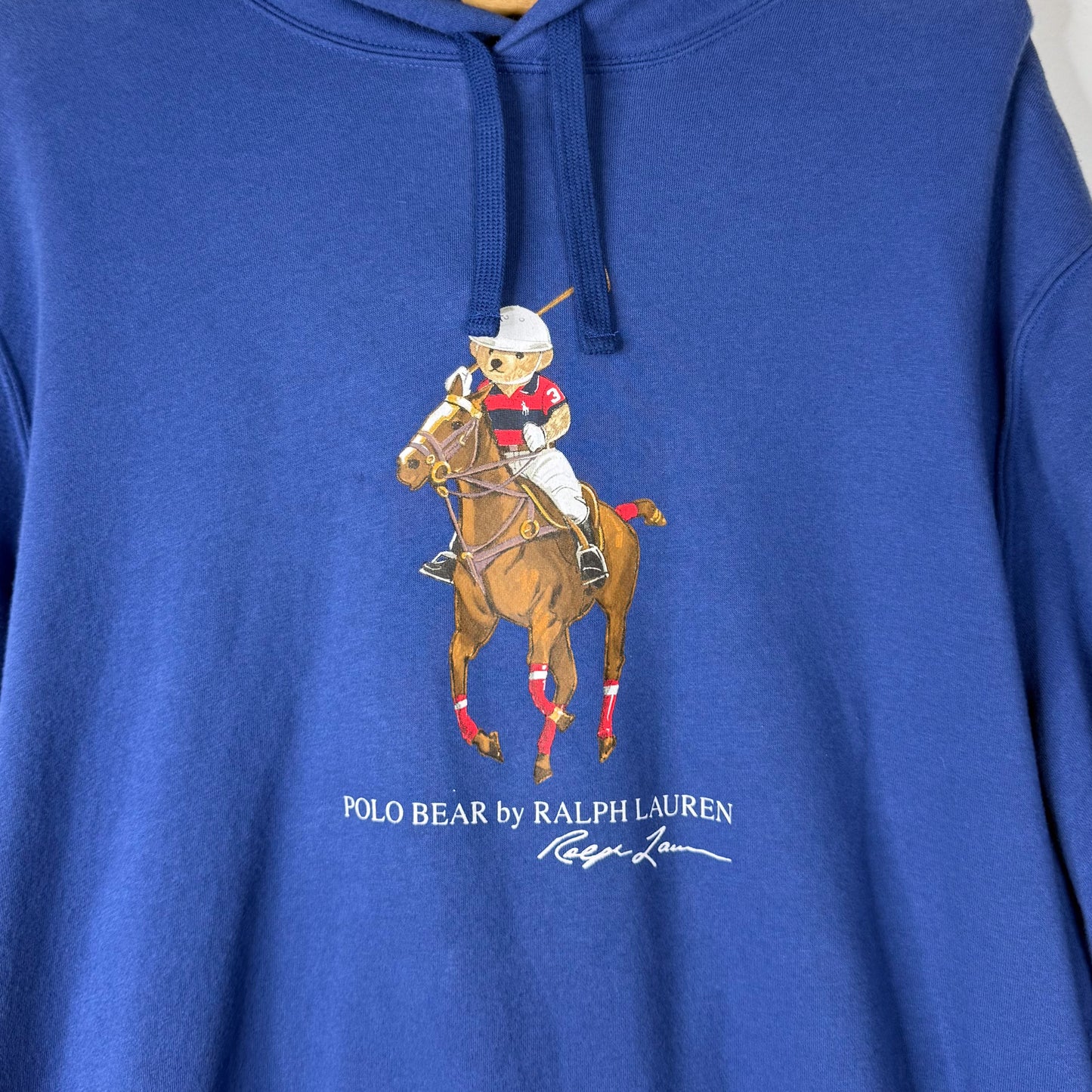 Ralph Lauren Polo Bear Jockey Blue Hoodie New (XXL)