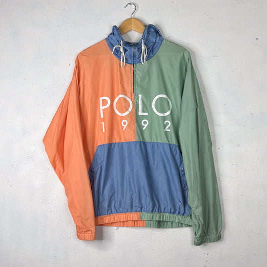 Ralph Lauren Polo Sport Pastel Colour Block 1992 Windbreaker New (M)