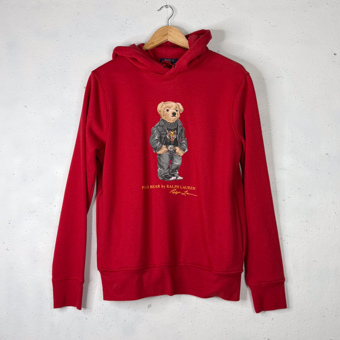 Ralph Lauren Polo Bear Red Hoodie New (S)