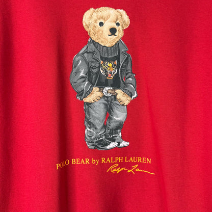 Ralph Lauren Polo Bear Red Hoodie New (S)