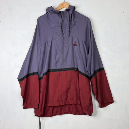 00's Nike ACG Purple/Maroon Packable Windbreaker L(fits XL)