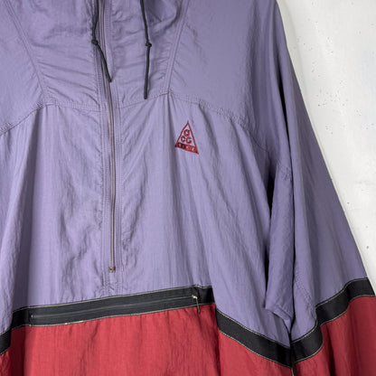 00's Nike ACG Purple/Maroon Packable Windbreaker L(fits XL)