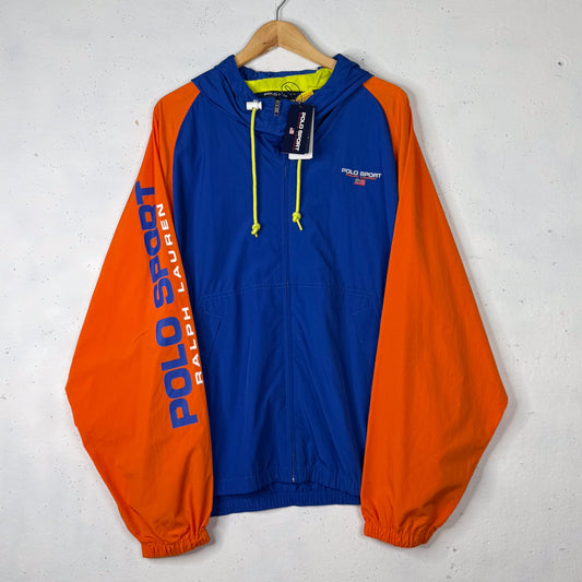 Ralph Lauren Polo Sport Blue Orange Windbreaker New (L)