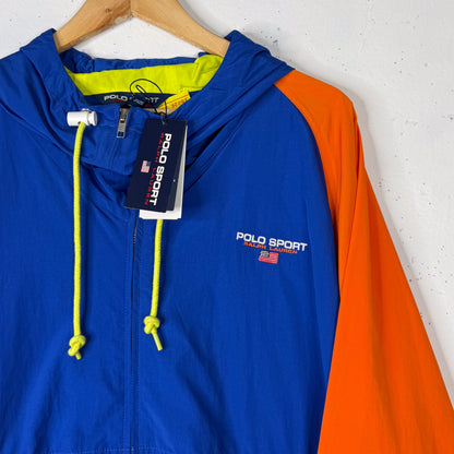 Ralph Lauren Polo Sport Blue Orange Windbreaker New (L)