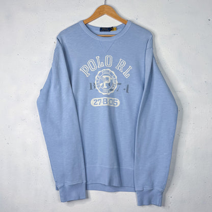 Baby Blue Polo RL Crewneck New (L)