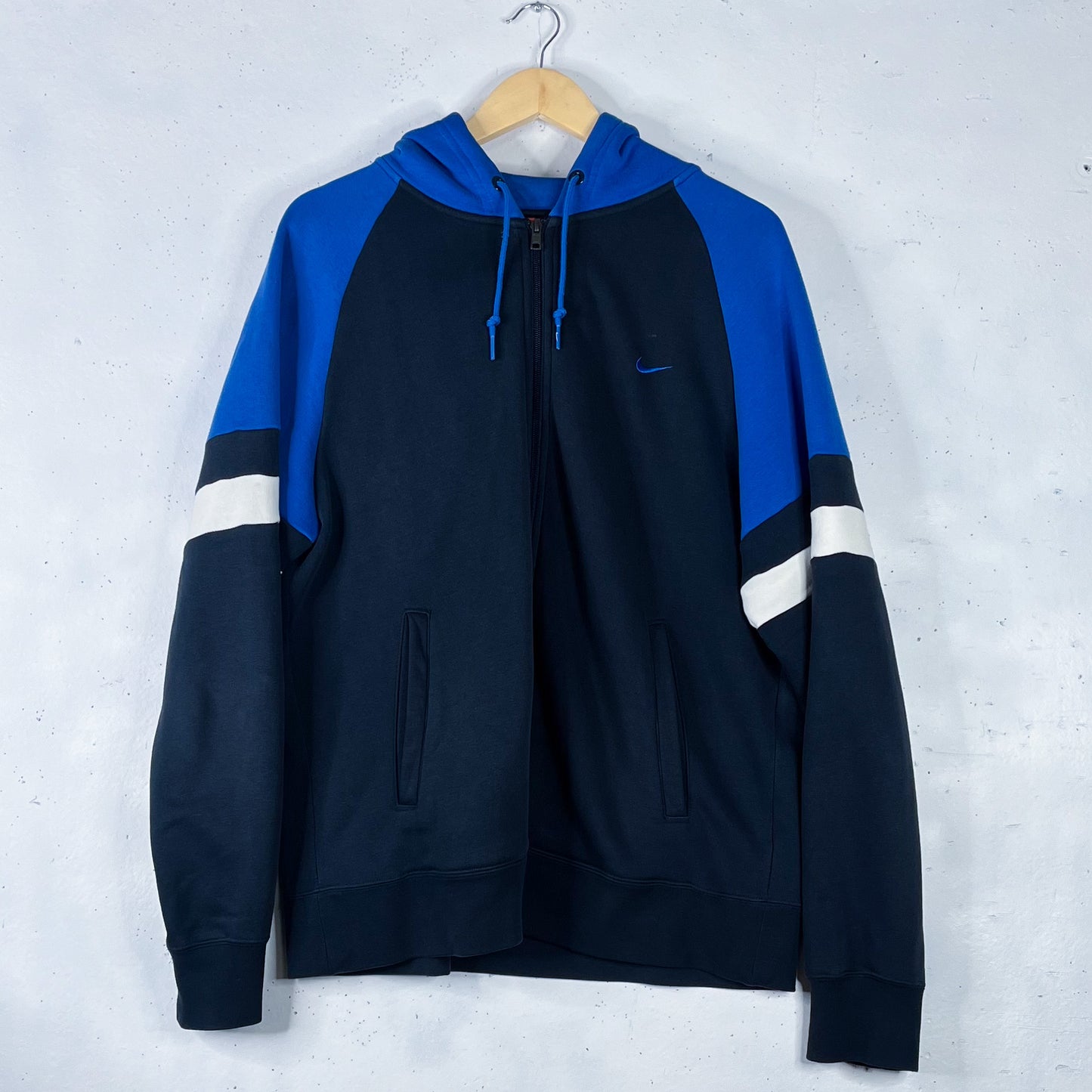 00's Nike Blue / White Zip Up Jacket (L)