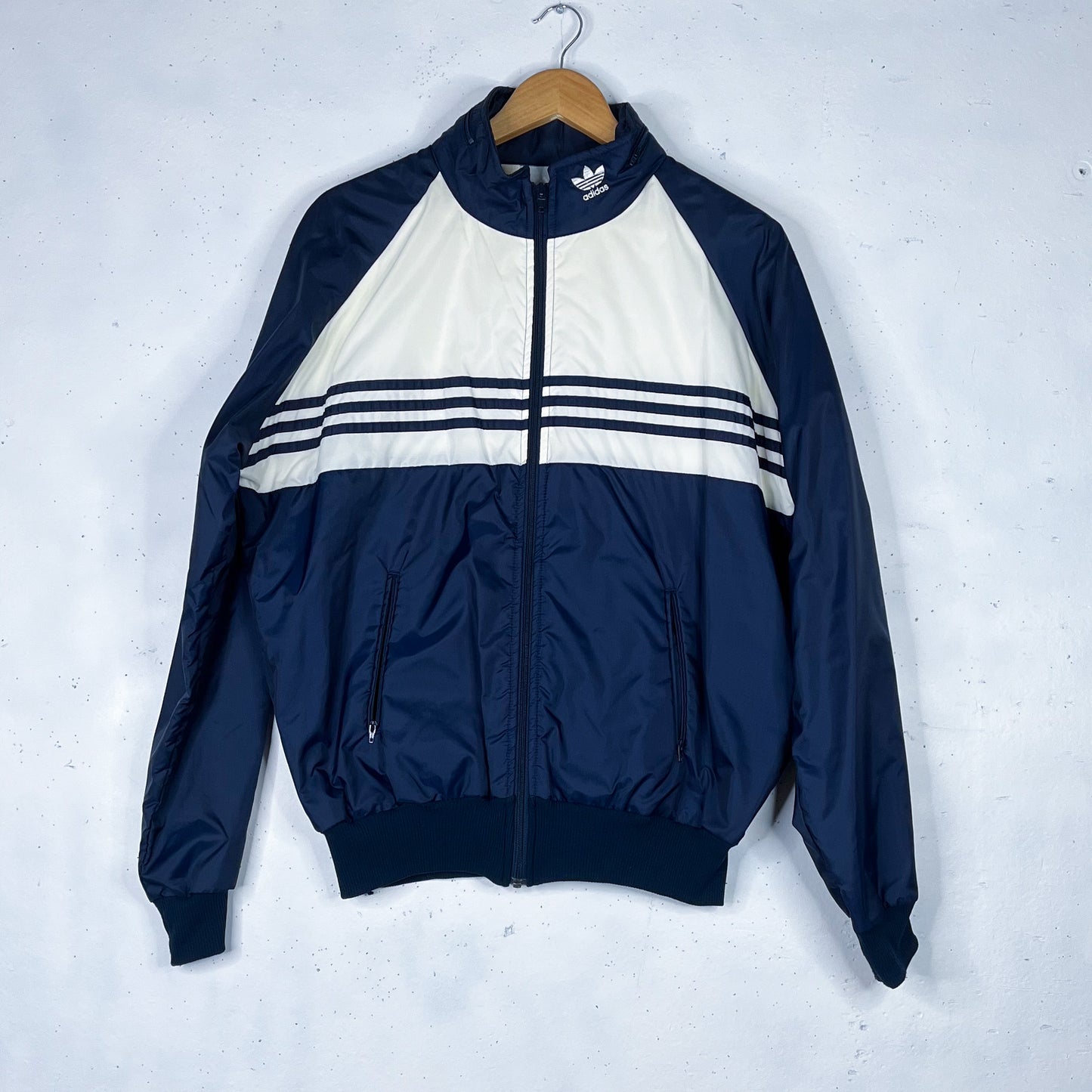 90's Adidas Blue / White Lined Tracksuit (M)