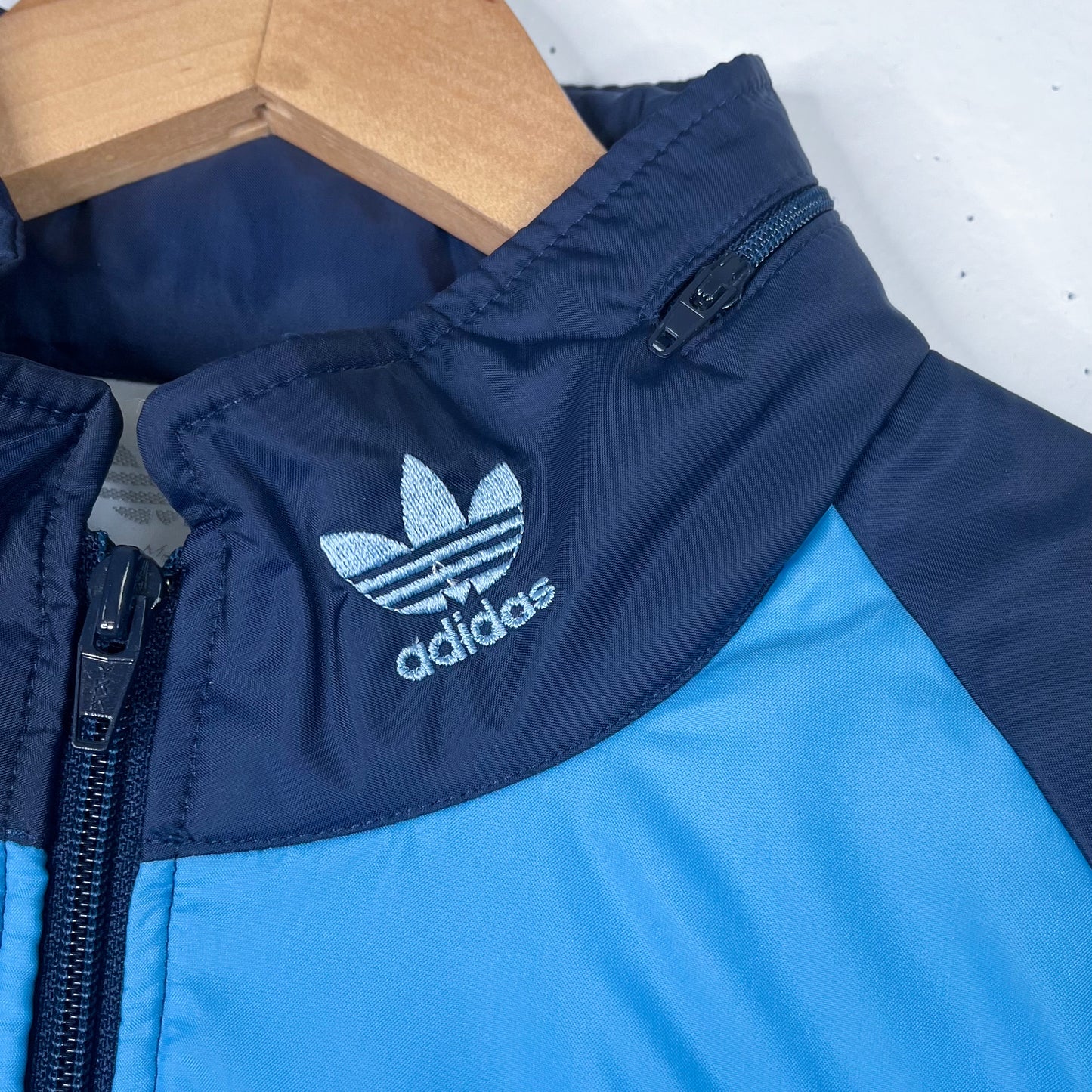 90's Adidas Two Tone Blue Lined Tracksuit (M)