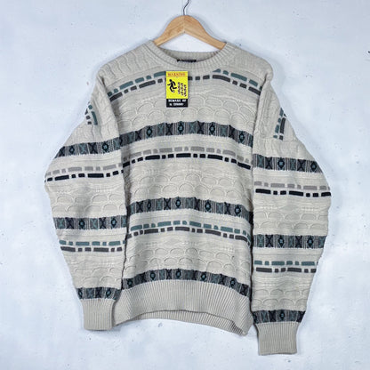 Rapp Knitwear Coogi Inspired Crewneck Made in Aus (M)