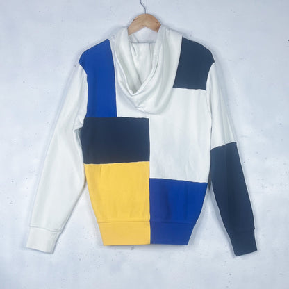 Ralph Lauren Colour Block White/Yellow/Blue Zip Hoodie (S)