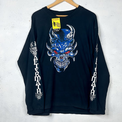 Aftermath Skull Longsleeve Black Tee (M-L)