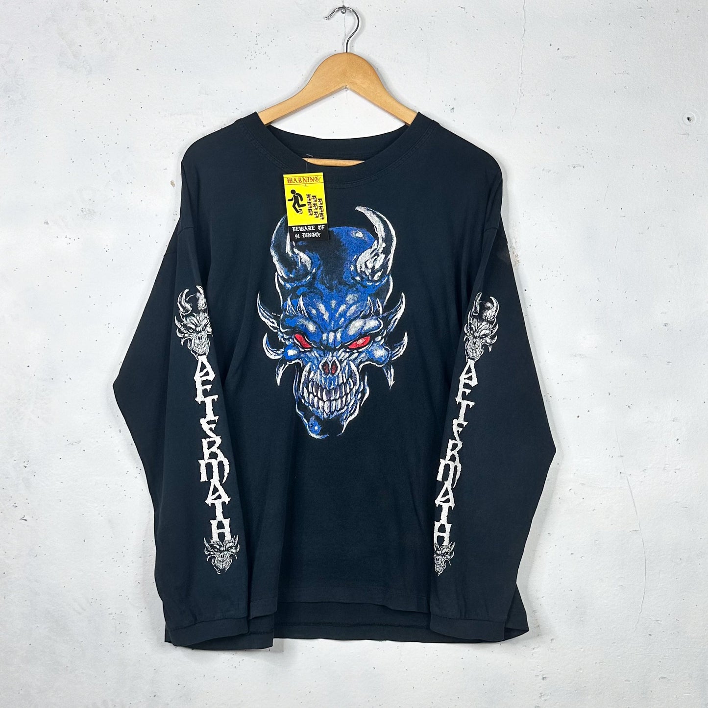 Aftermath Skull Longsleeve Black Tee (M-L)