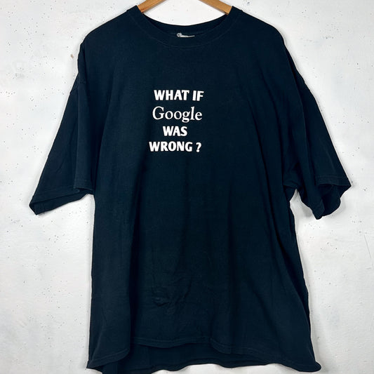 "What If Google Was Wrong" Black Tee (XXL)