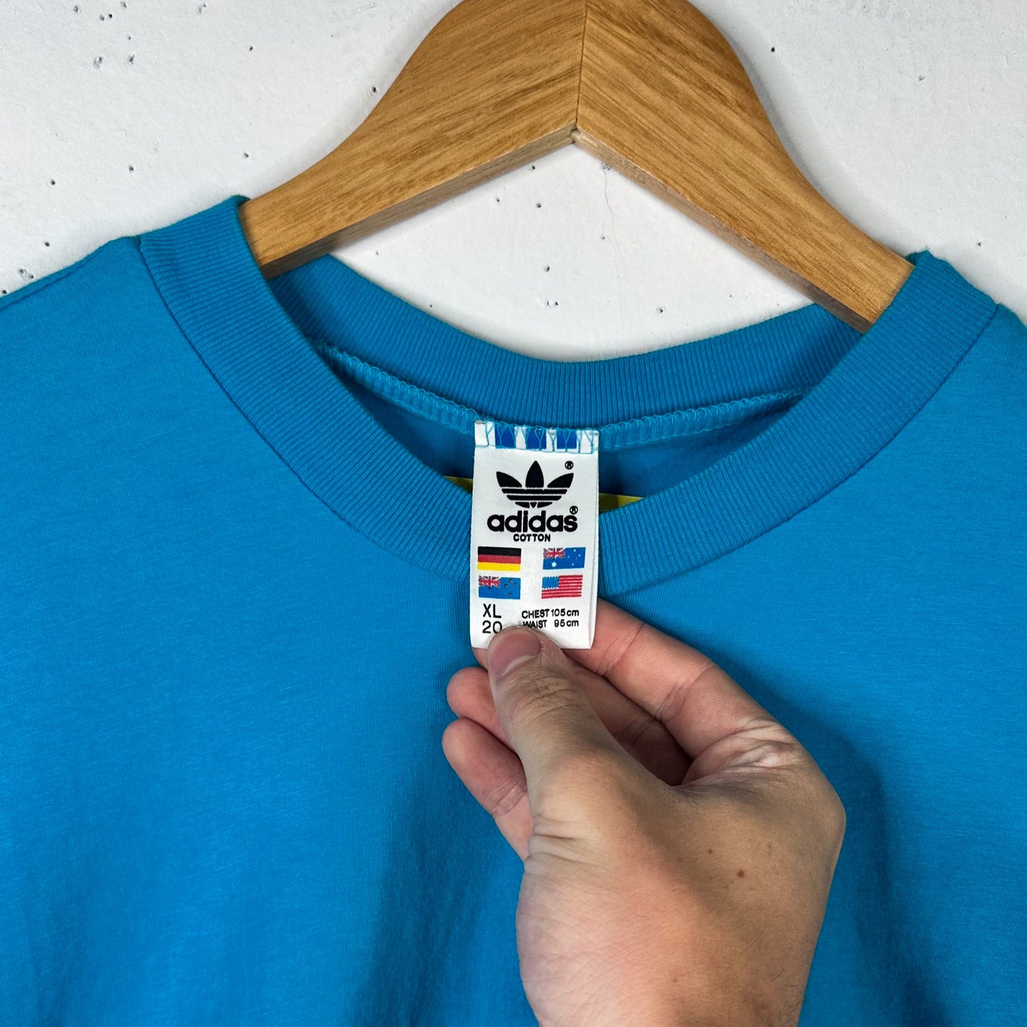 90's Single Stitch Adidas Teal Made In Aus Tee (XL)