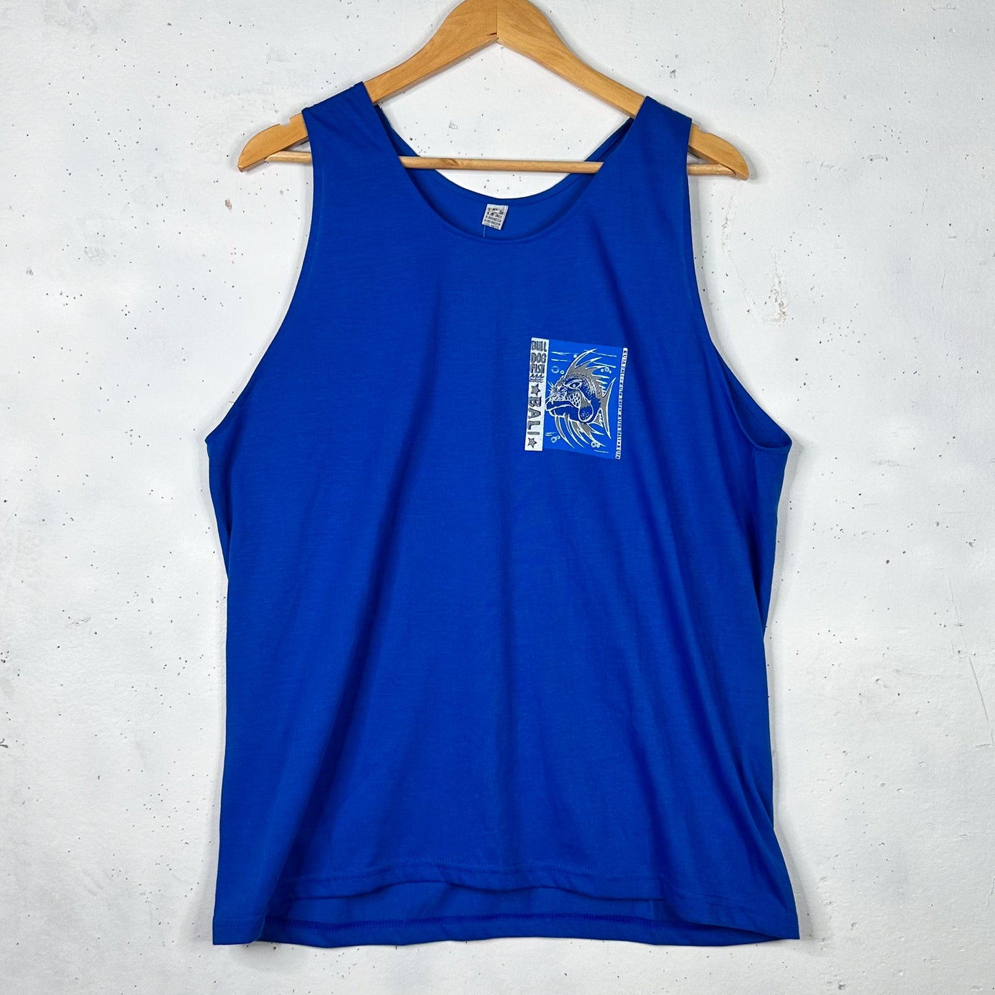 Bulldog Fish Blue Singlet (XL)