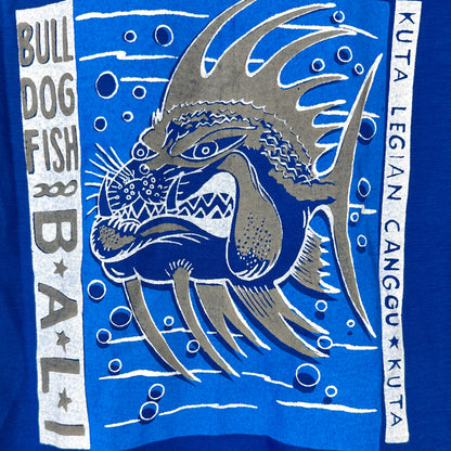 Bulldog Fish Blue Singlet (XL)