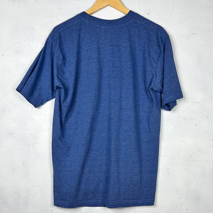 Booty Nike Blue Tee Embroidered Logo (L)