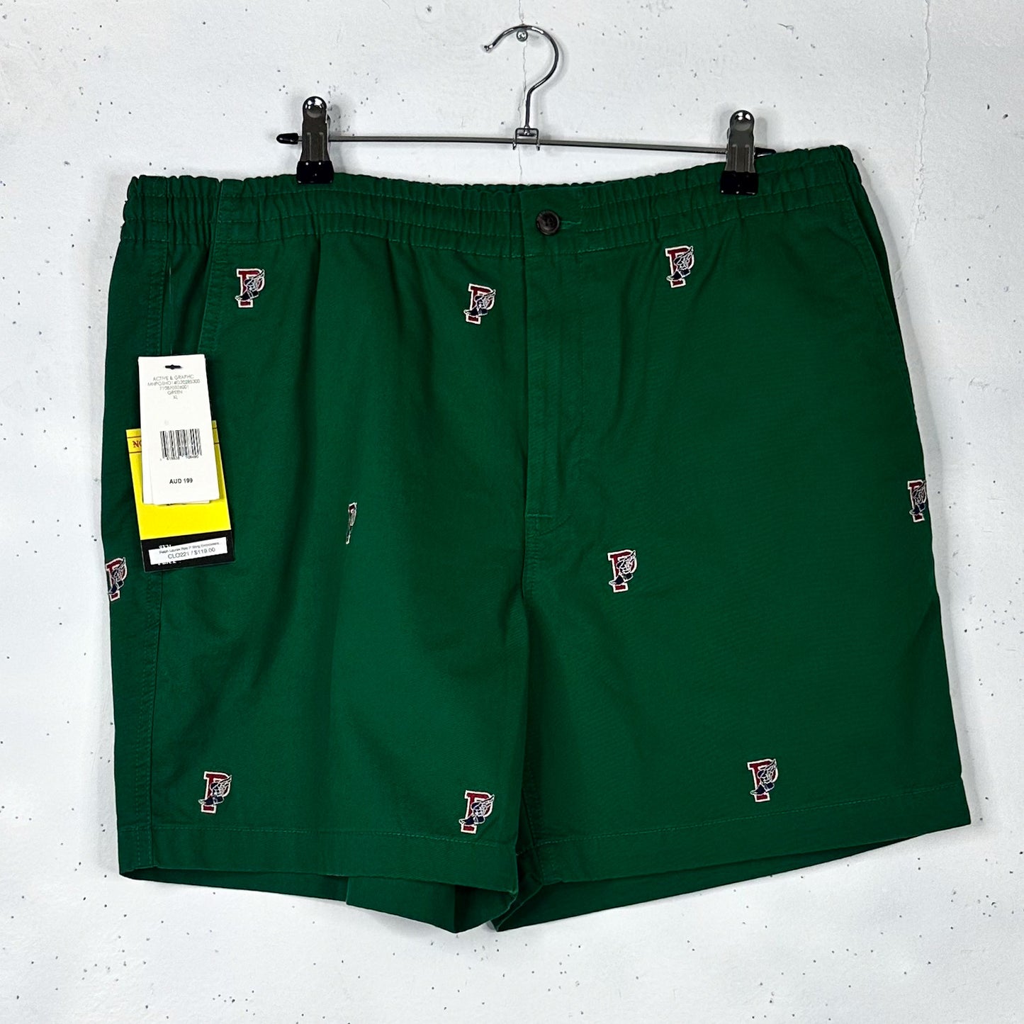 Ralph Lauren Polo P Wing Embroidered Green Shorts New (XL)