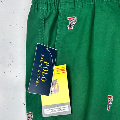 Ralph Lauren Polo P Wing Embroidered Green Shorts New (XL)