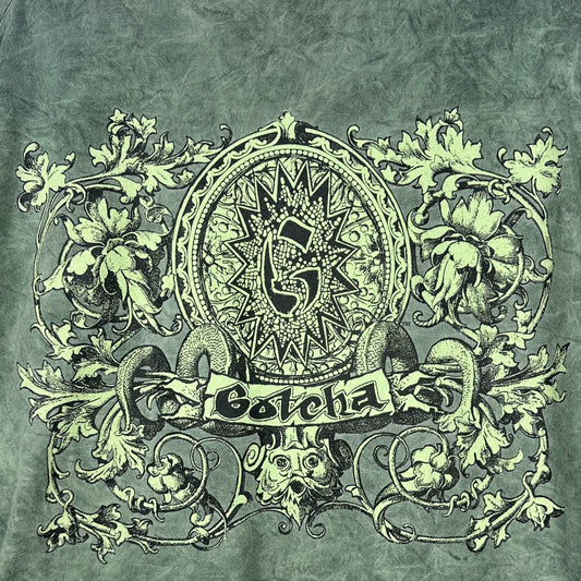 Gotcha Made in USA Green Acid Wash Tee (L)