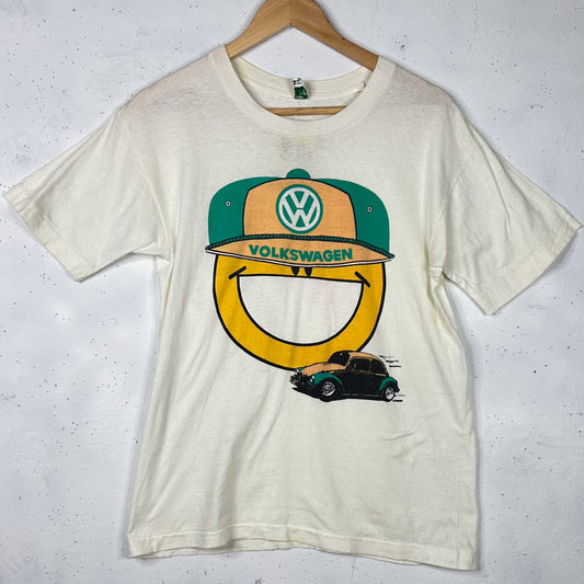 90's Single Stitch Volkswagen Beetle White Tee (M)