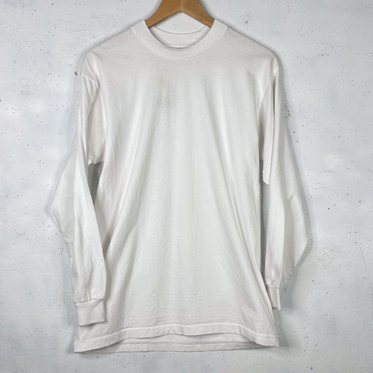 90's Pro Club White Long Sleeve White (M)