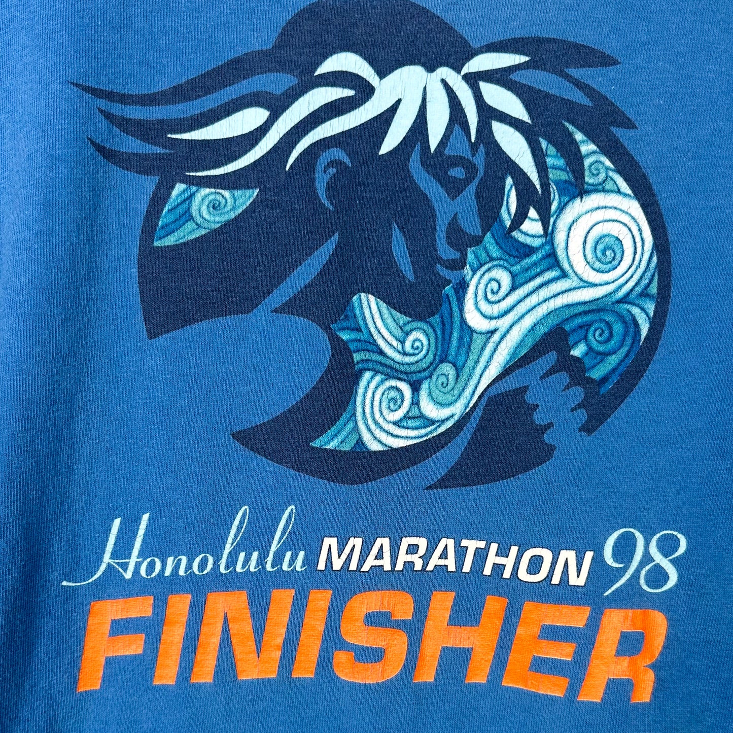 98 Nike Honolulu Marathon Finisher Blue Tee (L)