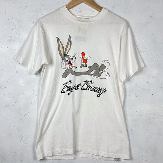 90's Single Stitch Bugs Bunny Carrot White Tee (M)