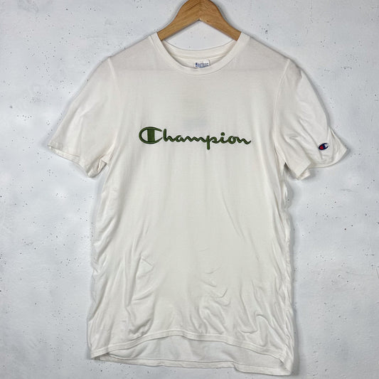 White Champion Green Embroidered Tee (M)