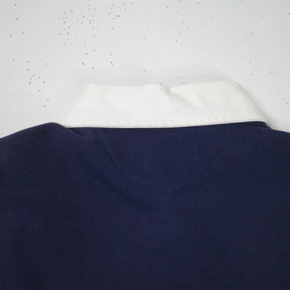 NWT Ralph Lauren Polo Sport K Swiss Embroidered Navy Rugby Polo Mens Medium