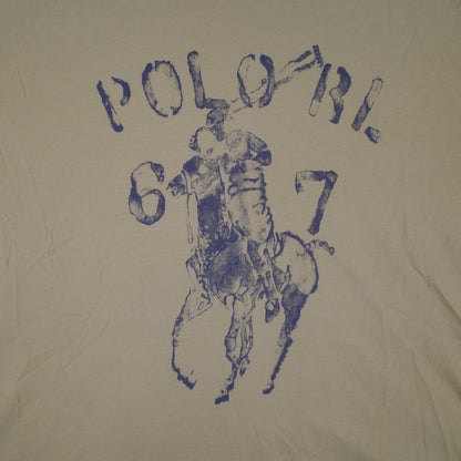 Polo Ralph Lauren Vintage 67 Horse And Rider Yellow T-Shirt Short Sleeve Mens M