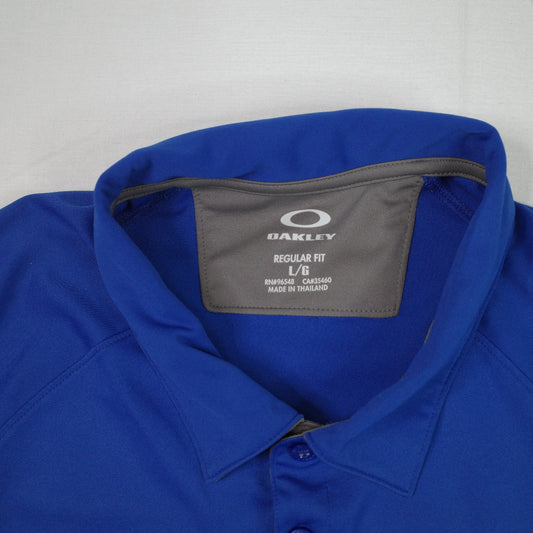 Oakley Ellipse Blue Polo Short Sleeve Mens Large