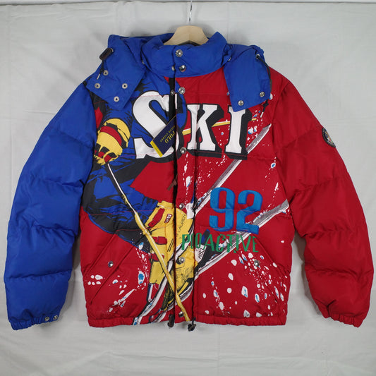 Polo Ralph Lauren Alpine Suicide Downhill Ski Down Puffer Jacket Mens Medium NWT RARE