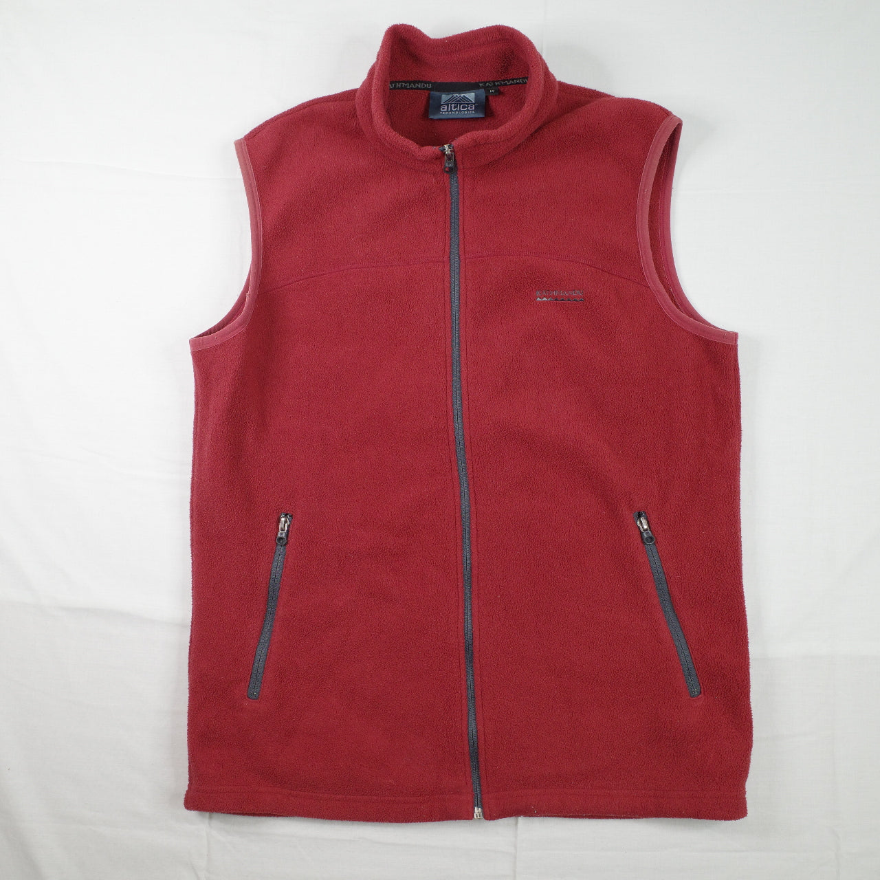 Vintage Kathmandu Altica Technologies Vest Mens M Red Full Zip Fleece Jacket