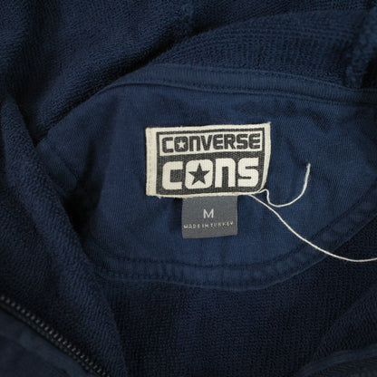 Vintage Converse Cons Blue Full Zip Up Hoodie Mens Medium