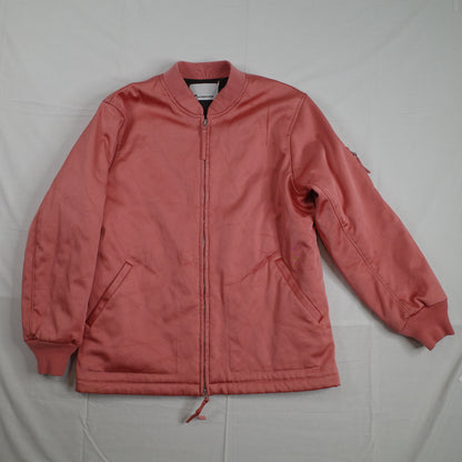 T by Alexander Wang Pink Oversized Nylon Blend Zip Up Bomber Jacket XS