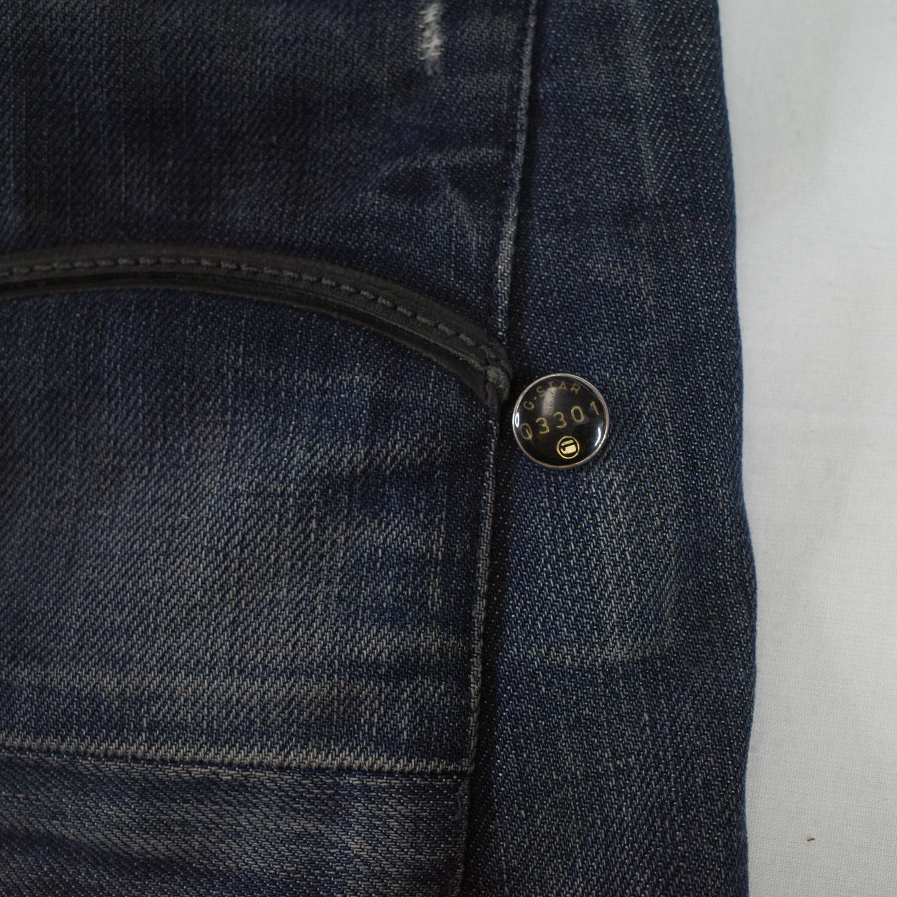 G-Star Raw Men's 3301 Slim Denim Pants Washed Blue Size 34x32