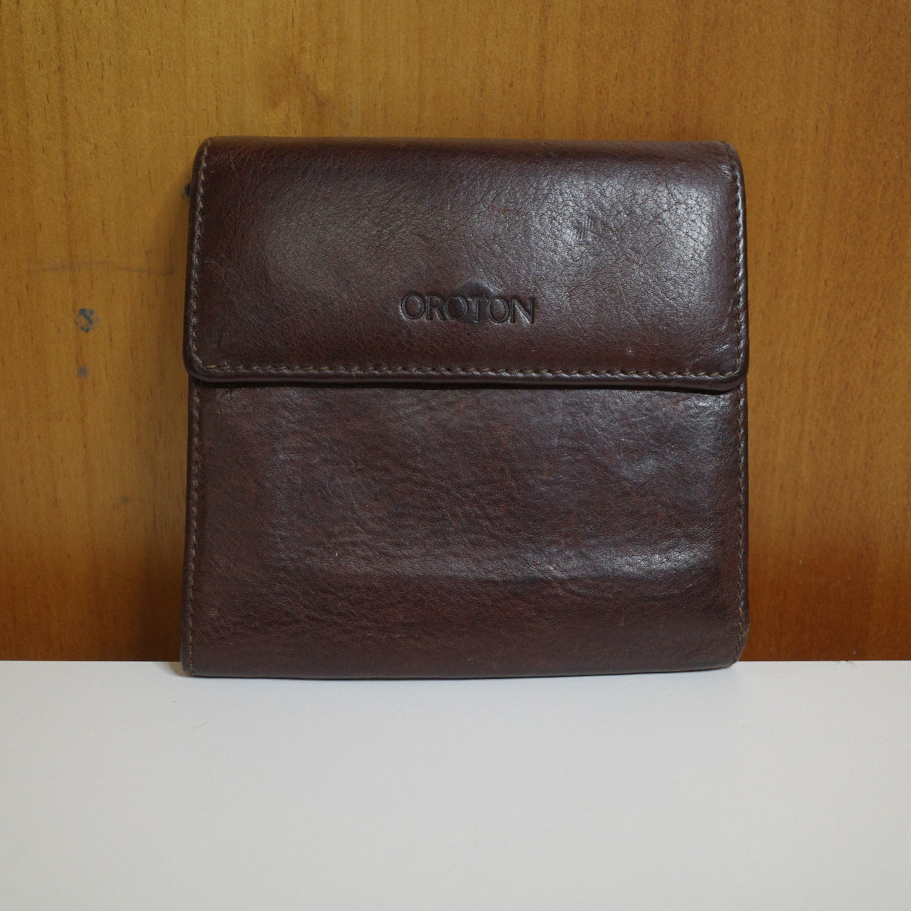 Vintage Oroton Leather Dark Tan Made In Australia Wallet