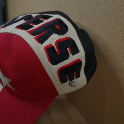 Vintage Converse Snap Back Cap Embroidered White Red Black Hat