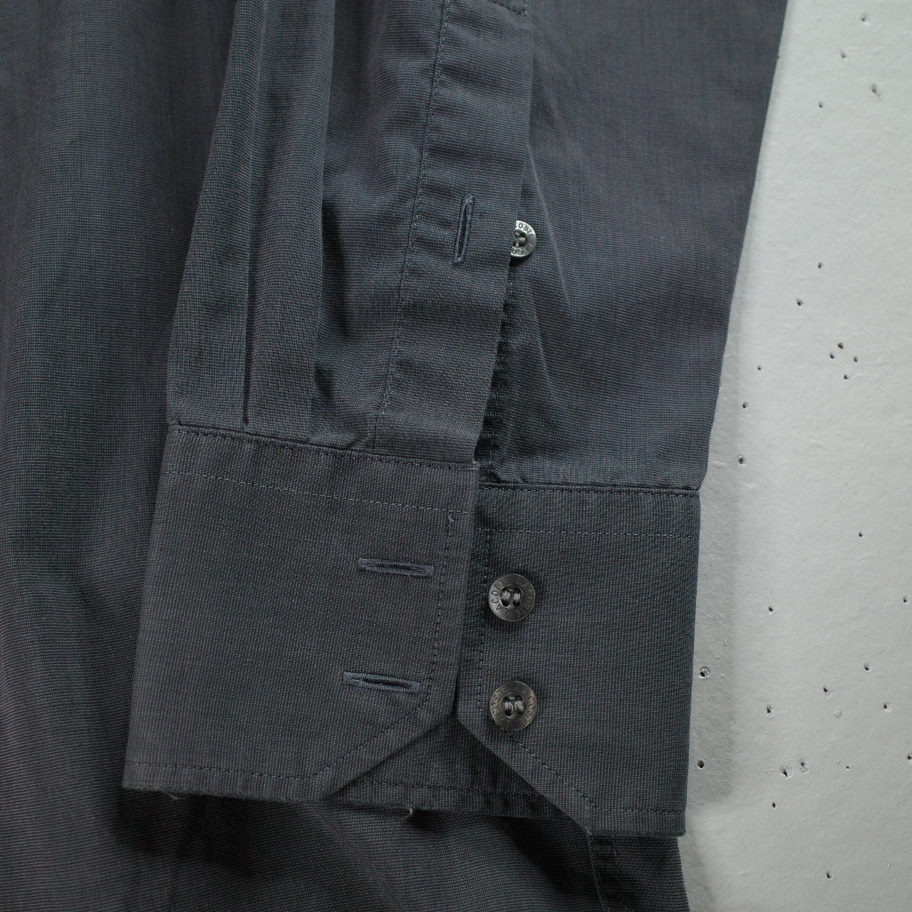 Vintage Lacoste Business Shirt Mens 40 Gray Button Down