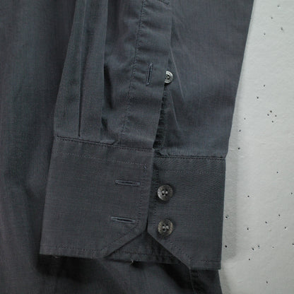 Vintage Lacoste Business Shirt Mens 40 Gray Button Down
